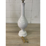 Vintage 1960s White Tall Ceramic Table Lamp