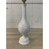 Vintage 1960s White Tall Ceramic Table Lamp
