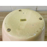 Vintage 1970s Cream & Black Ceramic Floor Vase