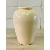 Vintage 1970s Cream & Black Ceramic Floor Vase