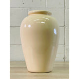 Vintage 1970s Cream & Black Ceramic Floor Vase