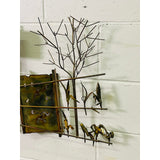 Vintage 1970s Curtis Jere’ Style Burnt Metal Wall Sculpture