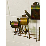 Vintage 1970s Curtis Jere’ Style Burnt Metal Wall Sculpture