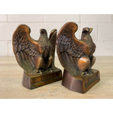 Vintage 1970s Metal Eagle Bookends, Pair