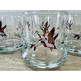 Vintage 1970s Pheasant Glass Tumblers, Set of 8