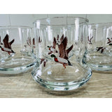 Vintage 1970s Pheasant Glass Tumblers, Set of 8