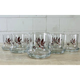 Vintage 1970s Pheasant Glass Tumblers, Set of 8
