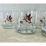Vintage 1970s Pheasant Glass Tumblers, Set of 8