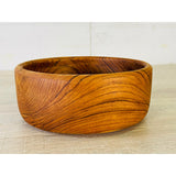 Vintage 1970s Round Teak Salad Bowl Set, 4 Pieces