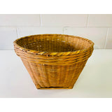 Vintage 1970s Round Wicker Catch-All Basket