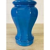 Vintage 1970s Small Ceramic Blue Table Lamp