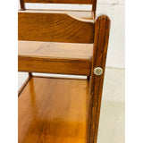 Vintage 1970s Wood Rolling Serving Cart
