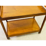 Vintage 1970s Wood Rolling Serving Cart