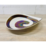 Vintage 1980s Large Art Glass Console Bowl