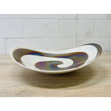 Vintage 1980s Large Art Glass Console Bowl
