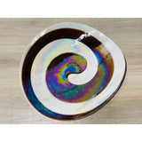 Vintage 1980s Large Art Glass Console Bowl