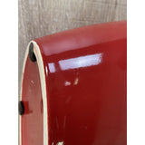 Vintage 1980s Red Sculptural Ceramic Vase
