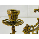 Vintage Brass Candleholders, Pair