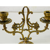 Vintage Brass Candleholders, Pair