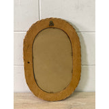 Vintage Oval Wicker Wall Mirror