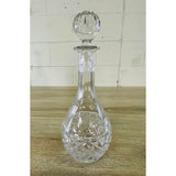 Vintage Tall Crystal Round Glass Decanter