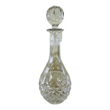 Vintage Tall Crystal Round Glass Decanter