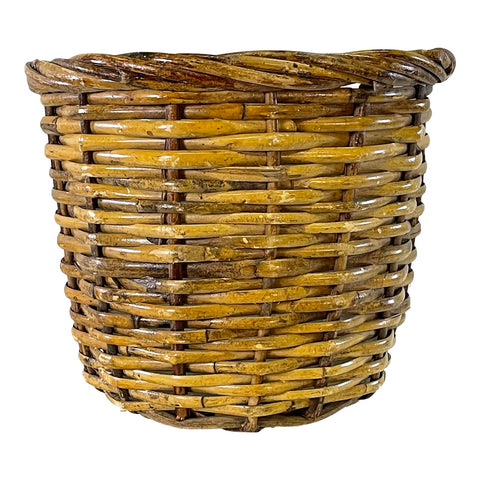 Vintage Wicker Wastebasket