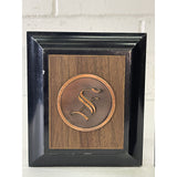 Vintage 1960s Copper Monogrammed Bookends