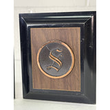 Vintage 1960s Copper Monogrammed Bookends