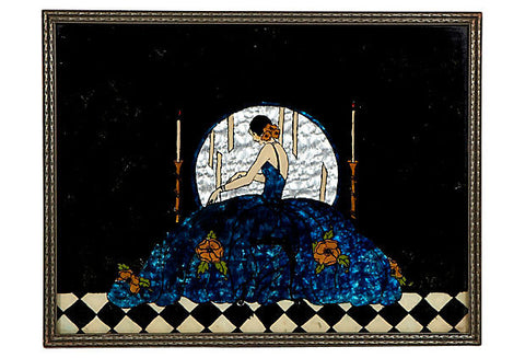 Art Deco Style Lady in Gown