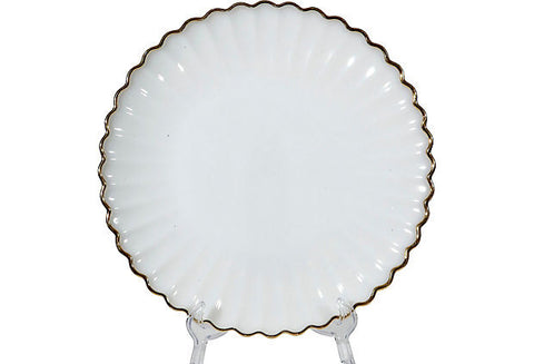 gilt rim serving tray