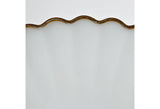 1960s Gilt Rim White Glass Serving Plate
