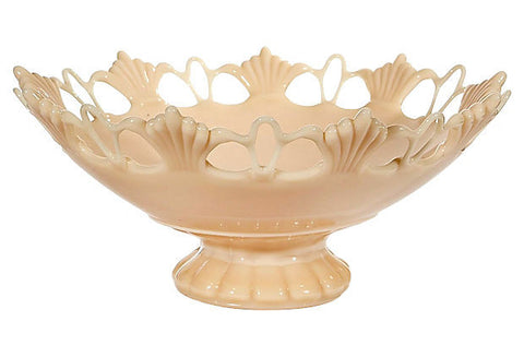 1950s Crown Tuscan Lace Edge Bowl