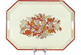 Fruit Painted Handled Serving Tray
