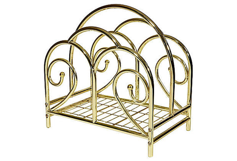 Gilt Metal Magazine Rack