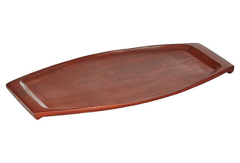 1960s Rectangular Haiti Wood Serving Tray