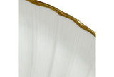 1950s French White & Gilt Accented Large Plate