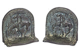 1930s Indian on Horse Bookends, Pair