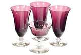 1930s Amethyst Glass Stems, Set of 4