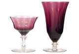 1930s Amethyst Glass Stems, Set of 4