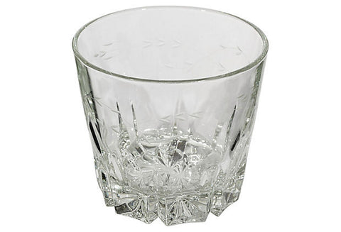 1960s Floral Etched Glass Ice Bucket