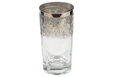 1960s Textured Silver Rim Glasses, Set of 6