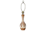 1960s Vintage Cream & Brown Lamp