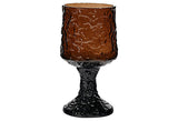 Lenox Textured Brown Glass Goblets, Set of 5