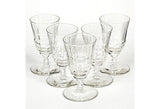 1950s Etched Low Wine Stems, Set of 5