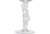 Art Deco Frosted Cherub Nude Wine Stems