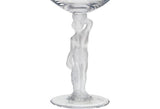 Art Deco Frosted Cherub Nude Wine Stems
