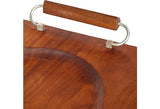 1960s Handled Walnut Wood Server