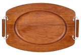 1960s Handled Walnut Wood Server