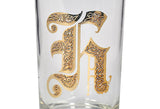 1960s Gilt Monogrammed Tumblers, Set of 6